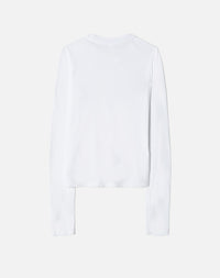 Transparent long-sleeved T-shirt - Optic White