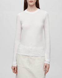 Transparent long-sleeved T-shirt - Optic White