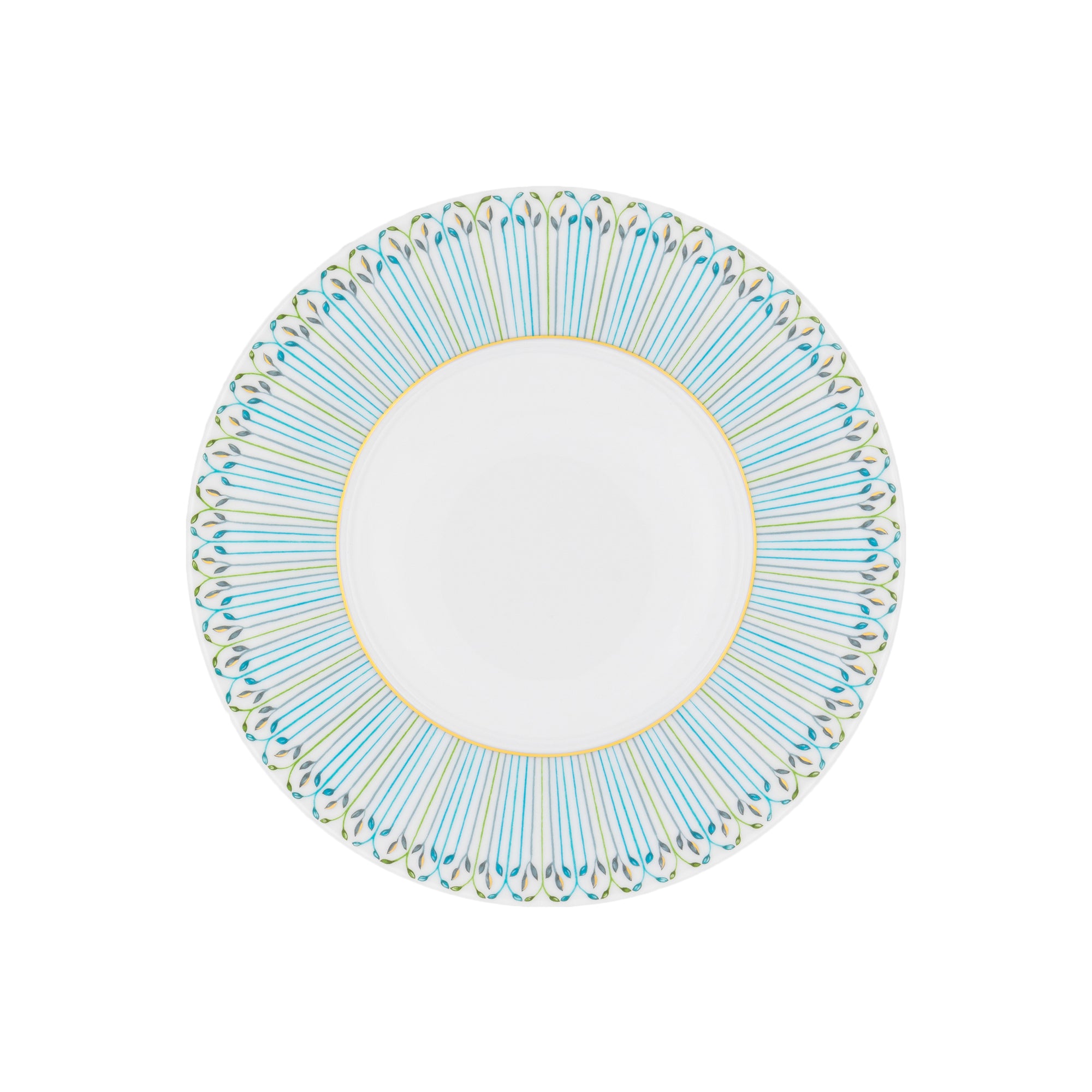 Assiette à dîner Jardin de Louise en porcelaine - Or