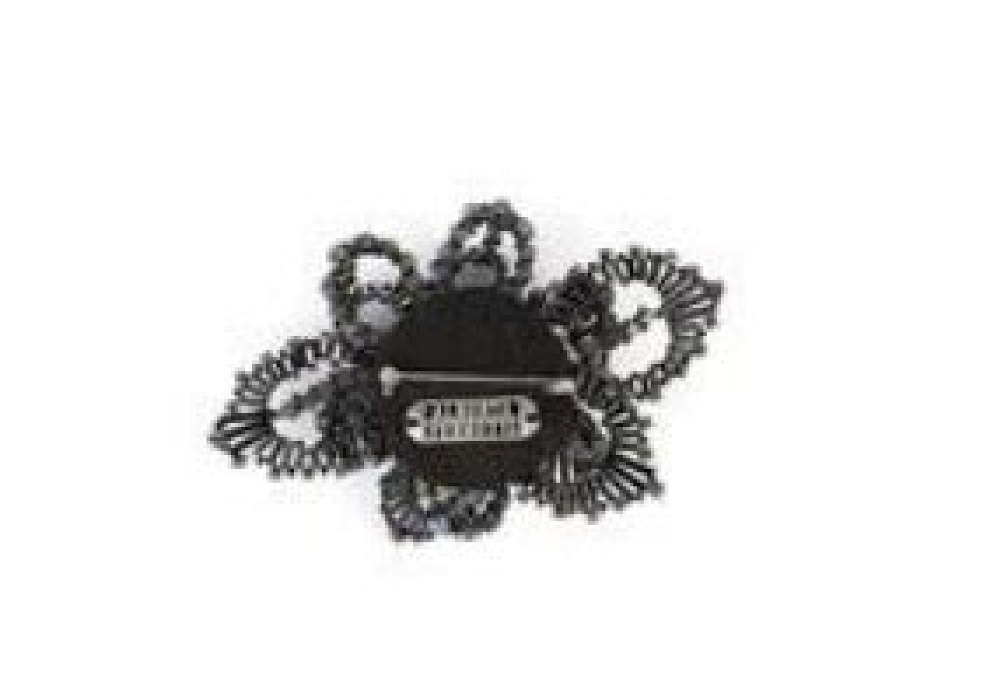 Broche fleur avec pierres et perles - Grey