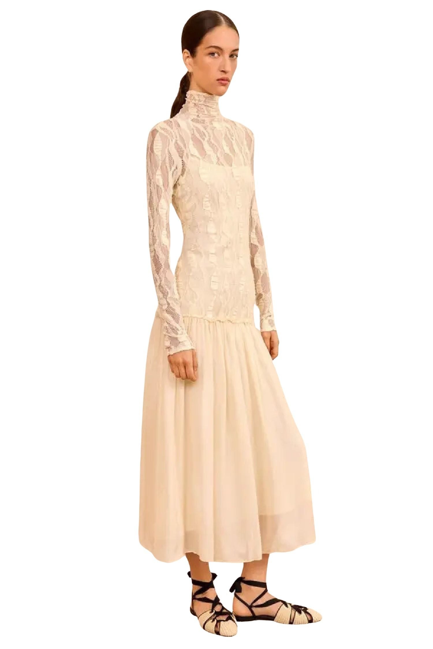 Sybil LS Drop Waist Dress