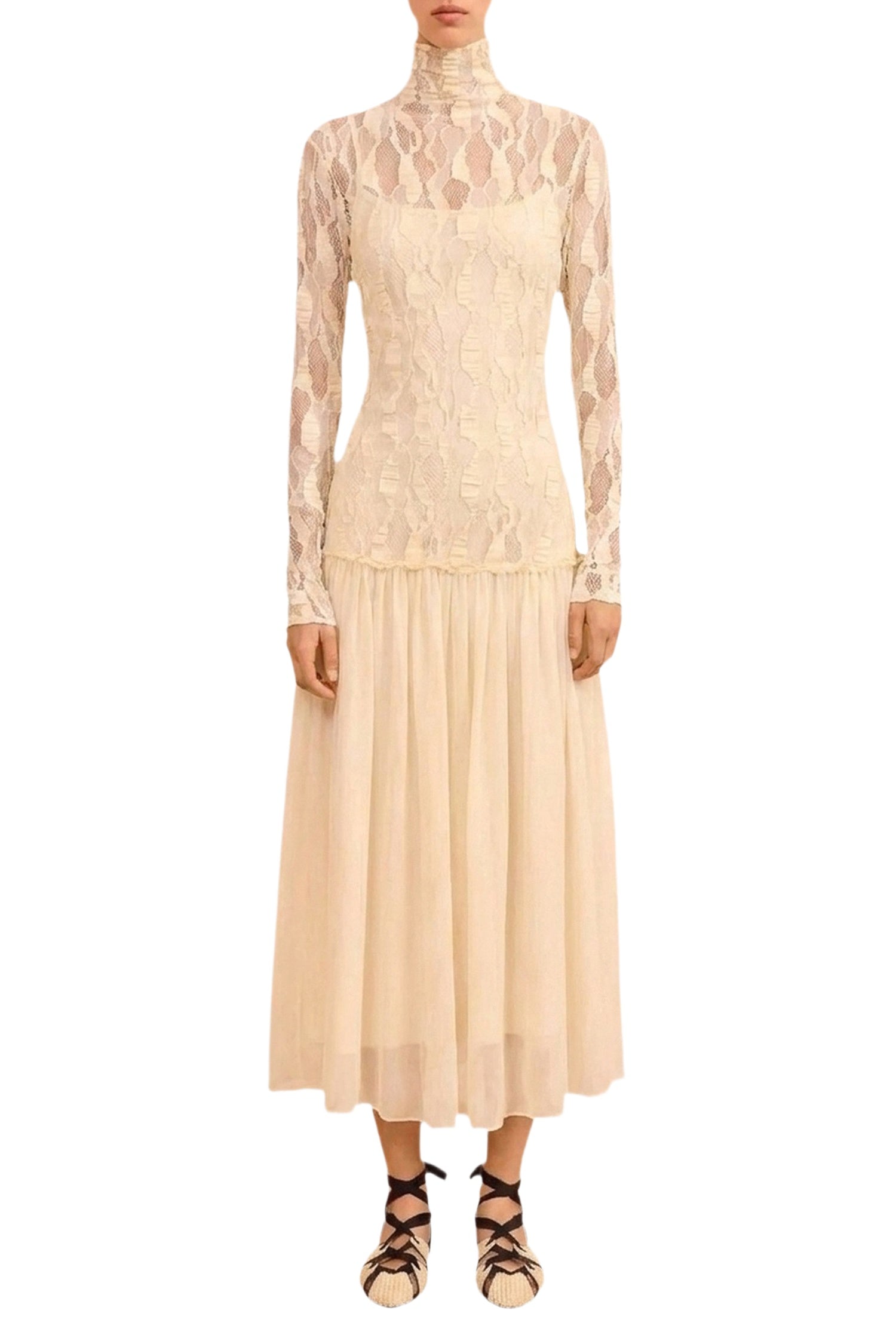 Sybil LS Drop Waist Dress