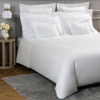 Duvet cover Peonia embroidery in cotton - Milk