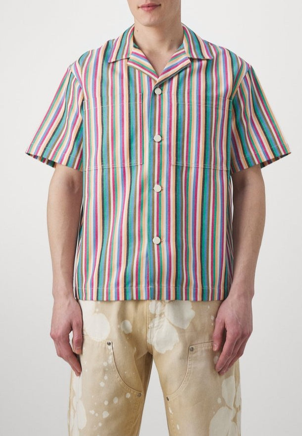 Short-sleeved shirt with pockets - Multicoloured