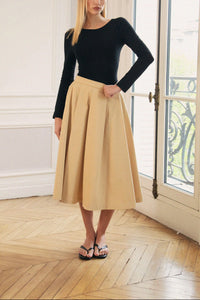Jupe midi Le Stanislas - Beige
