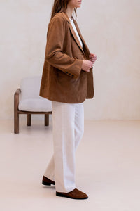 PRIX RECO : 110 // Veste Le Thibaud en daim - Marron camel
