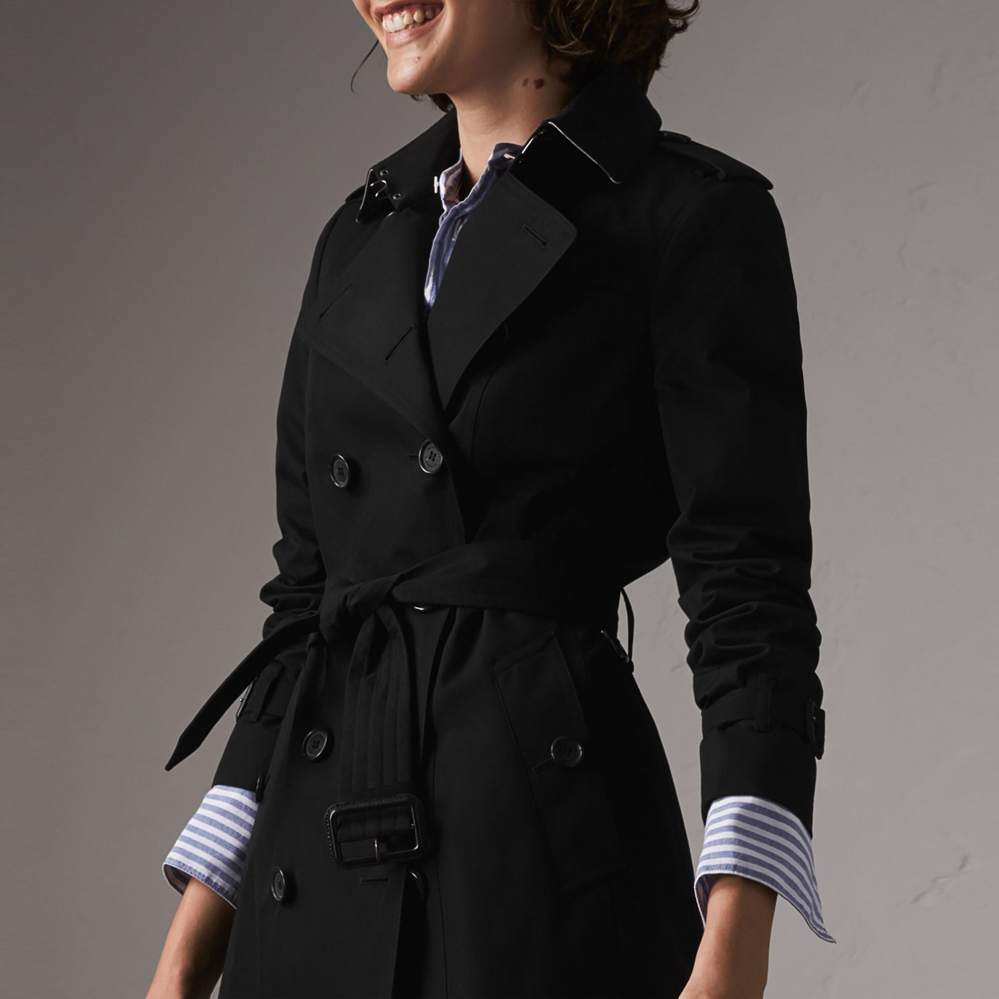 6 qty Trench-coat court The Sandringham - Black