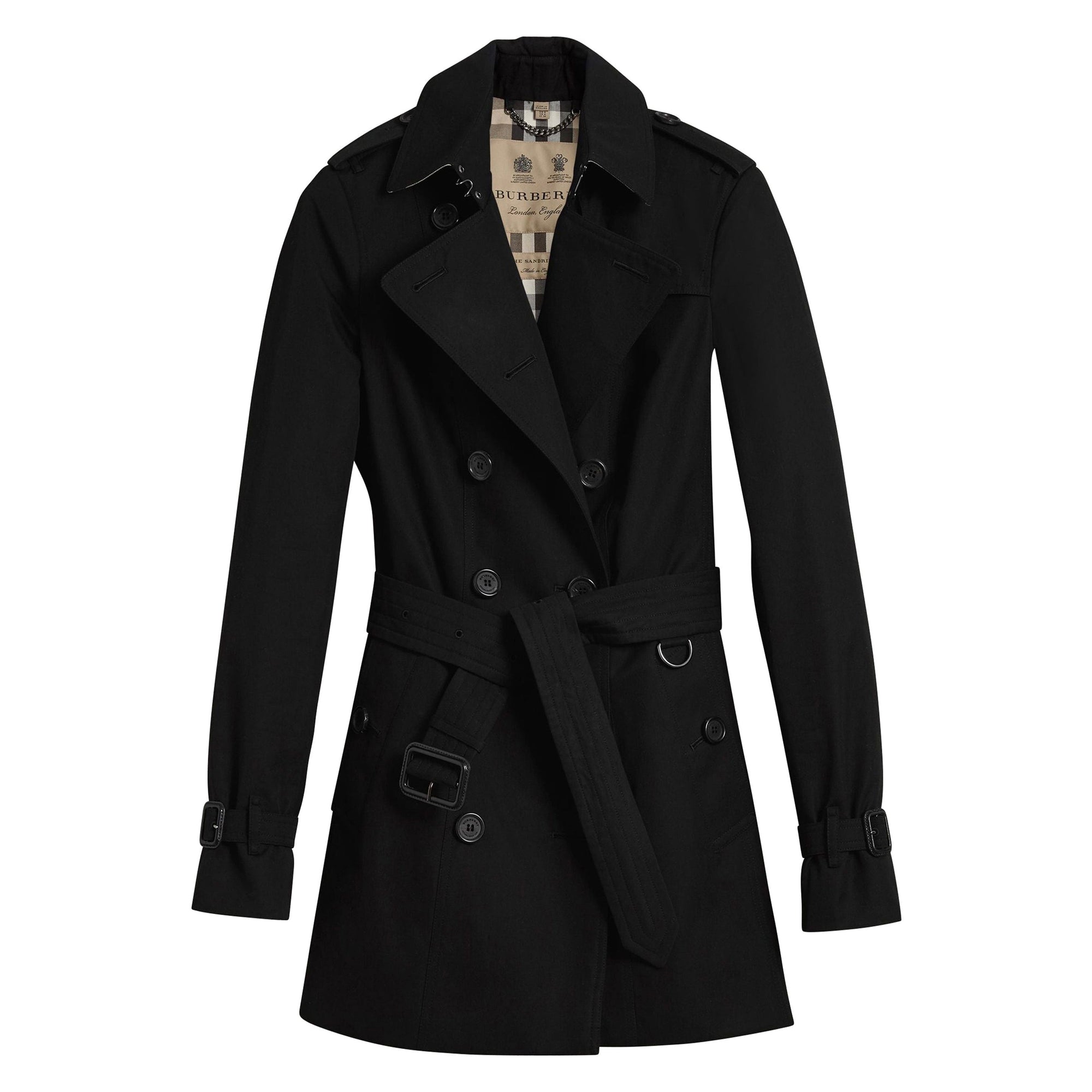 6 qty Trench-coat court The Sandringham - Black