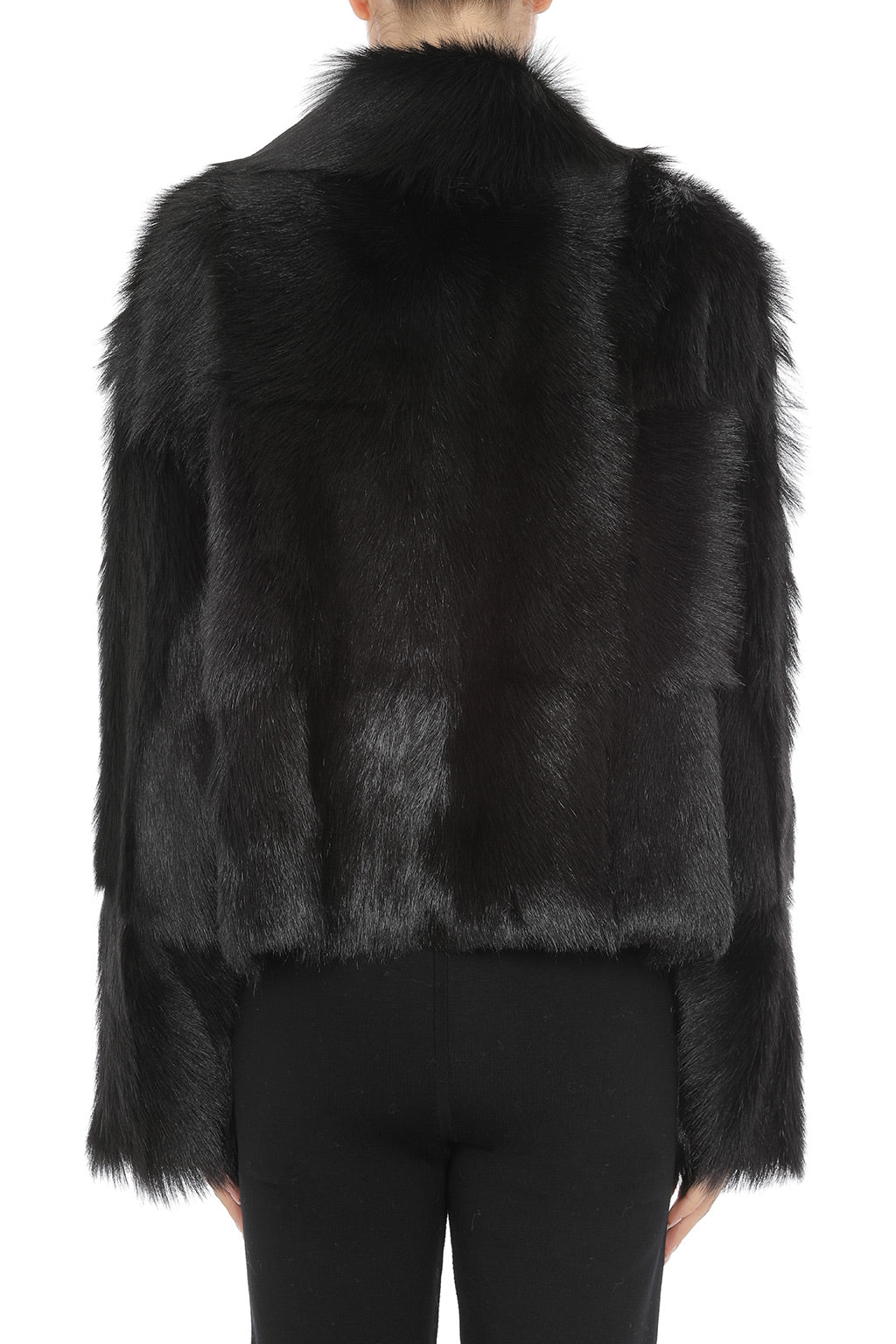 Manteau court en fausse fourrure - Dark Haired Head