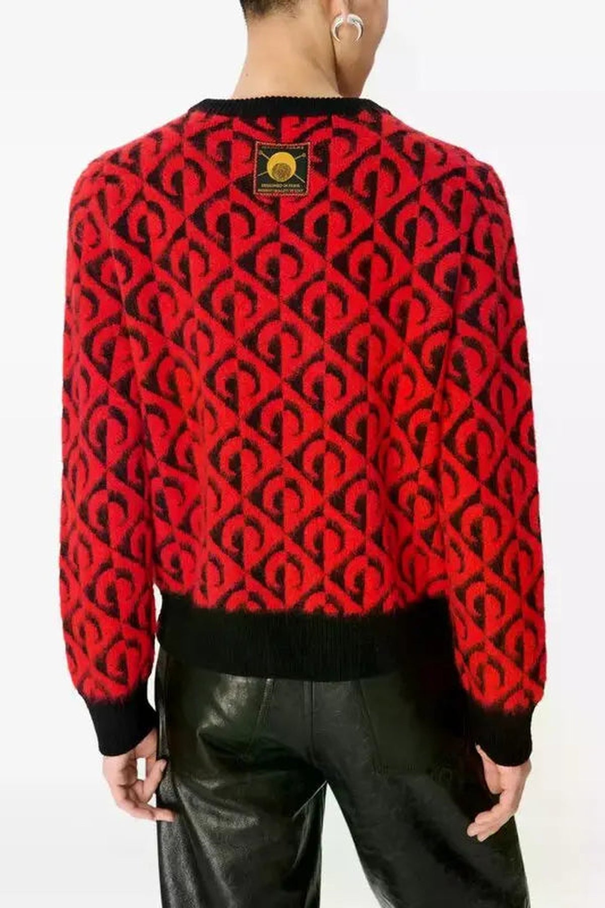 Moon Lozenge Knit Crewneck Sweater - Multicolore