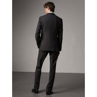 ZZNOSTOCK Costume en laine vierge Travel Tailoring - Dark Grey Melange