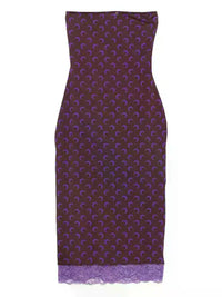 Moon Printed Jersey Sleeveless Tube Midi - Violet
