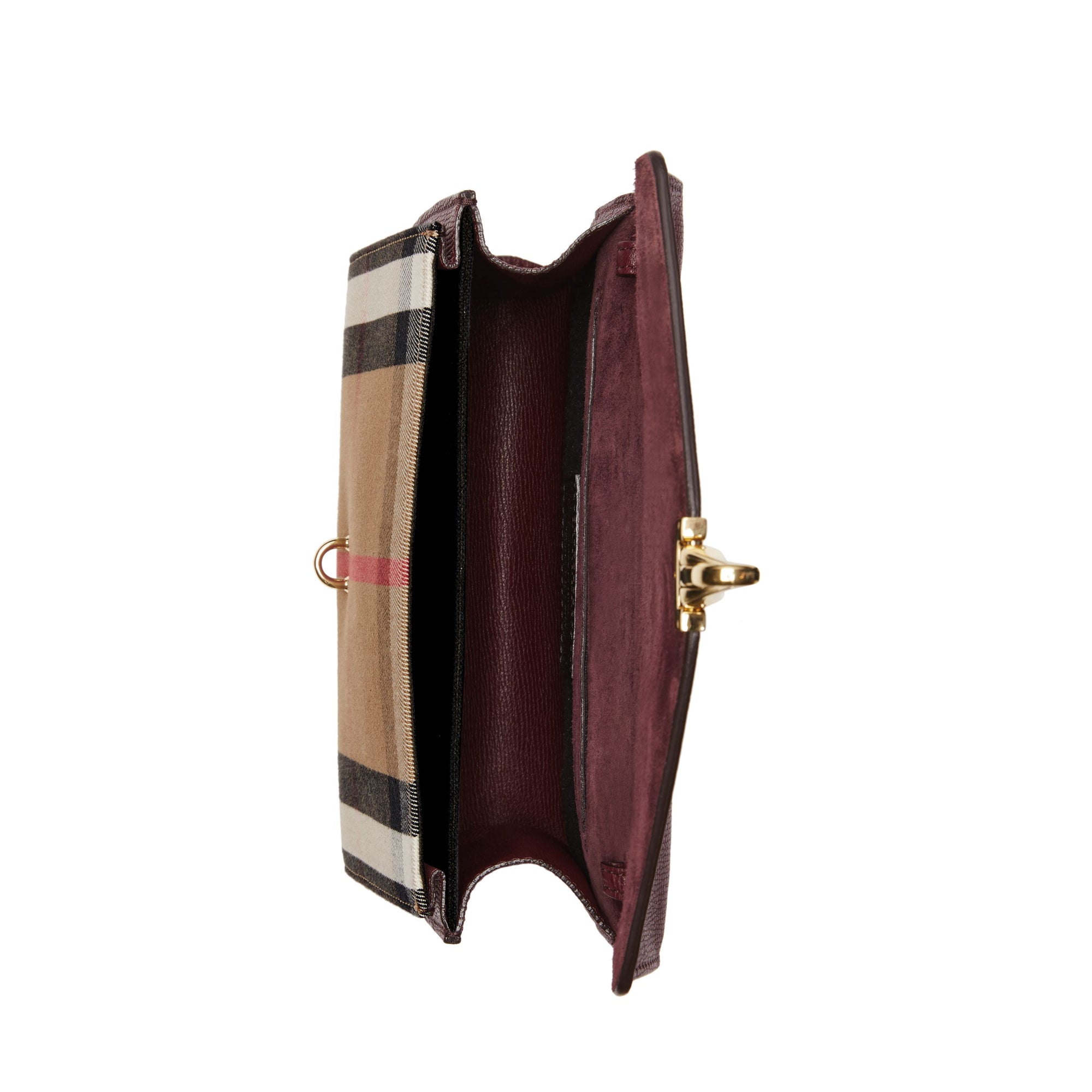 1 qty Petit sac à bandoulière à motif House check - Mahogany Red