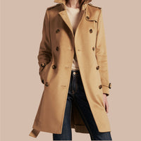 1 qty Trench-coat en cachemire à coupe Kensington - Camel