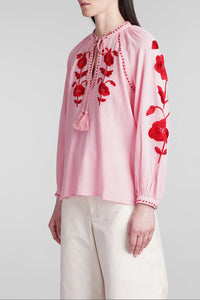 Blouse brodée Ila - Pink