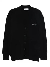 Merino Wool Knit Maxi Cardigan - Noir
