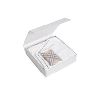 ZZNOSTOCK Coffret cadeau bébé trois pièces à motif check - White