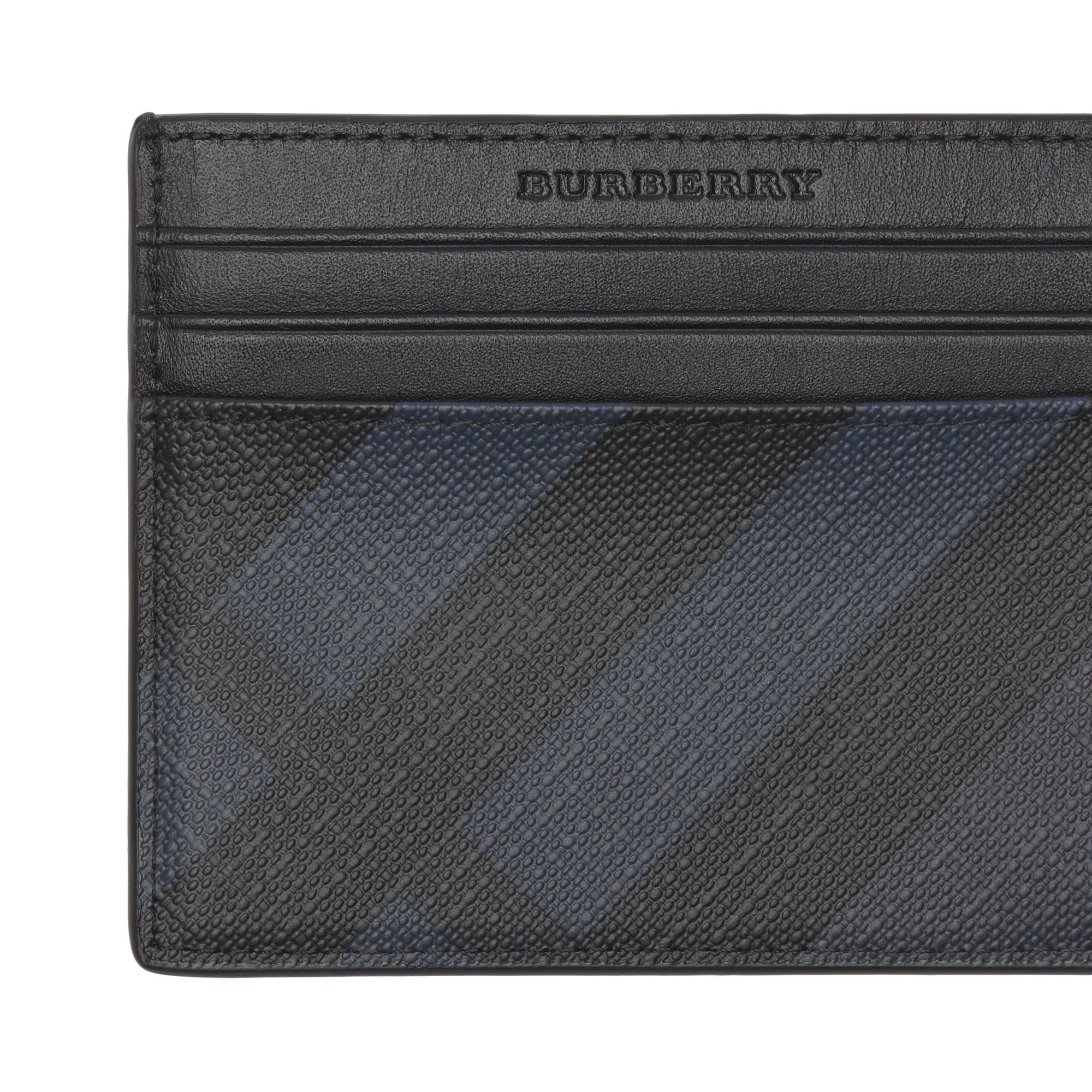 1 qty Porte-cartes Smoked check - Navy & Black