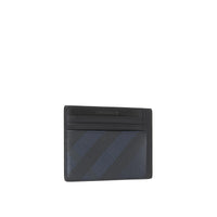 1 qty Porte-cartes Smoked check - Navy & Black