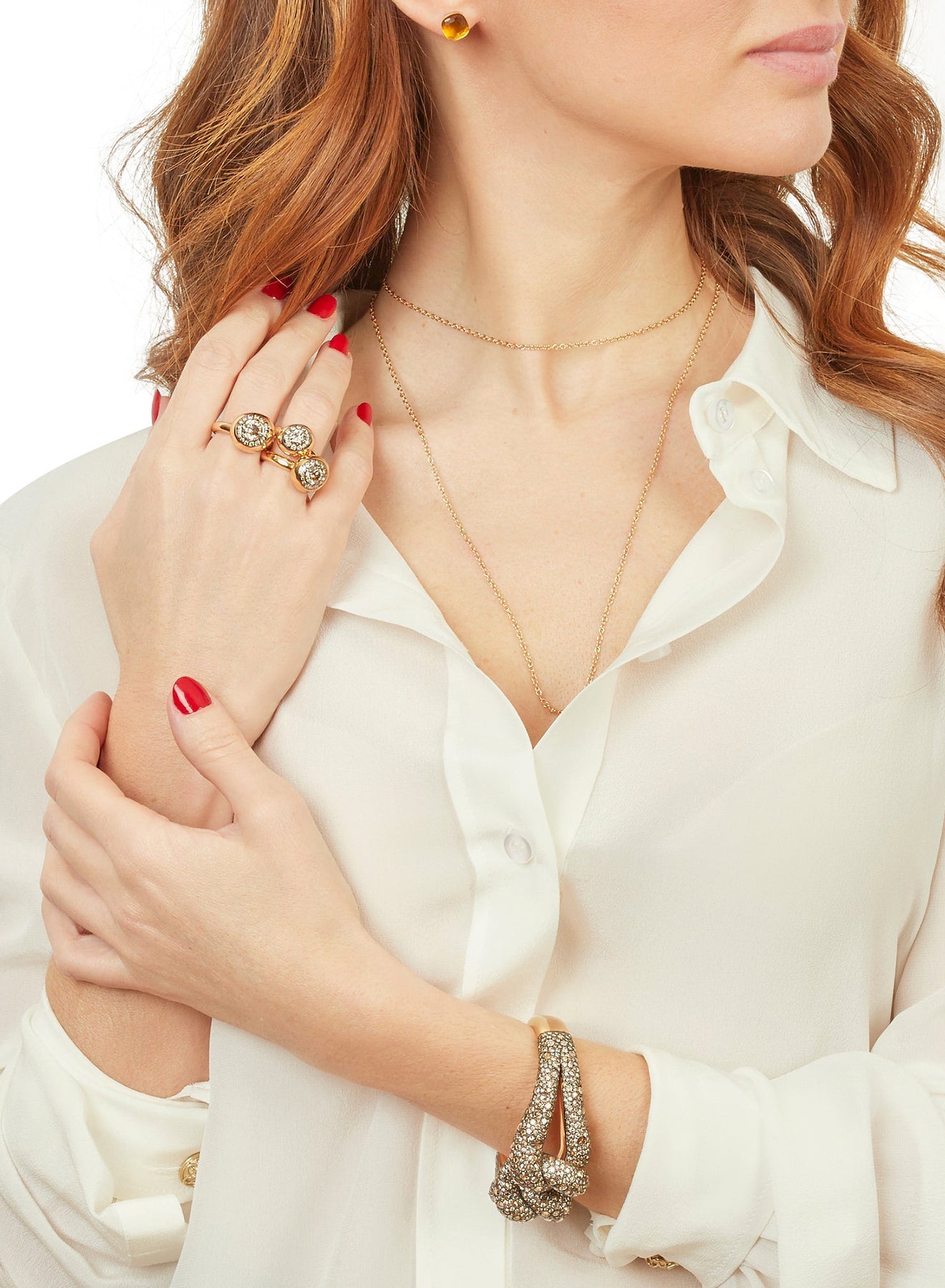 Bague fine Nuvola en Or rose 18K & Diamant
