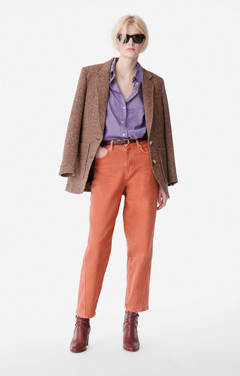 Pantalon Caleb en denim - Marron