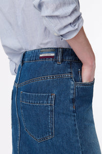 Bastia midi denim skirt - Royal