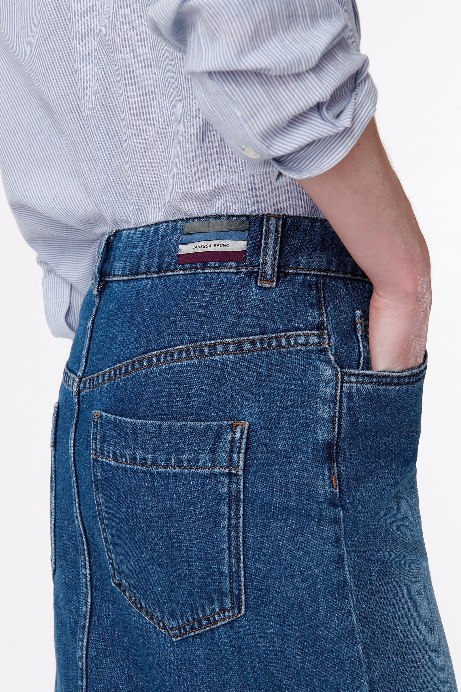 Bastia midi denim skirt - Royal