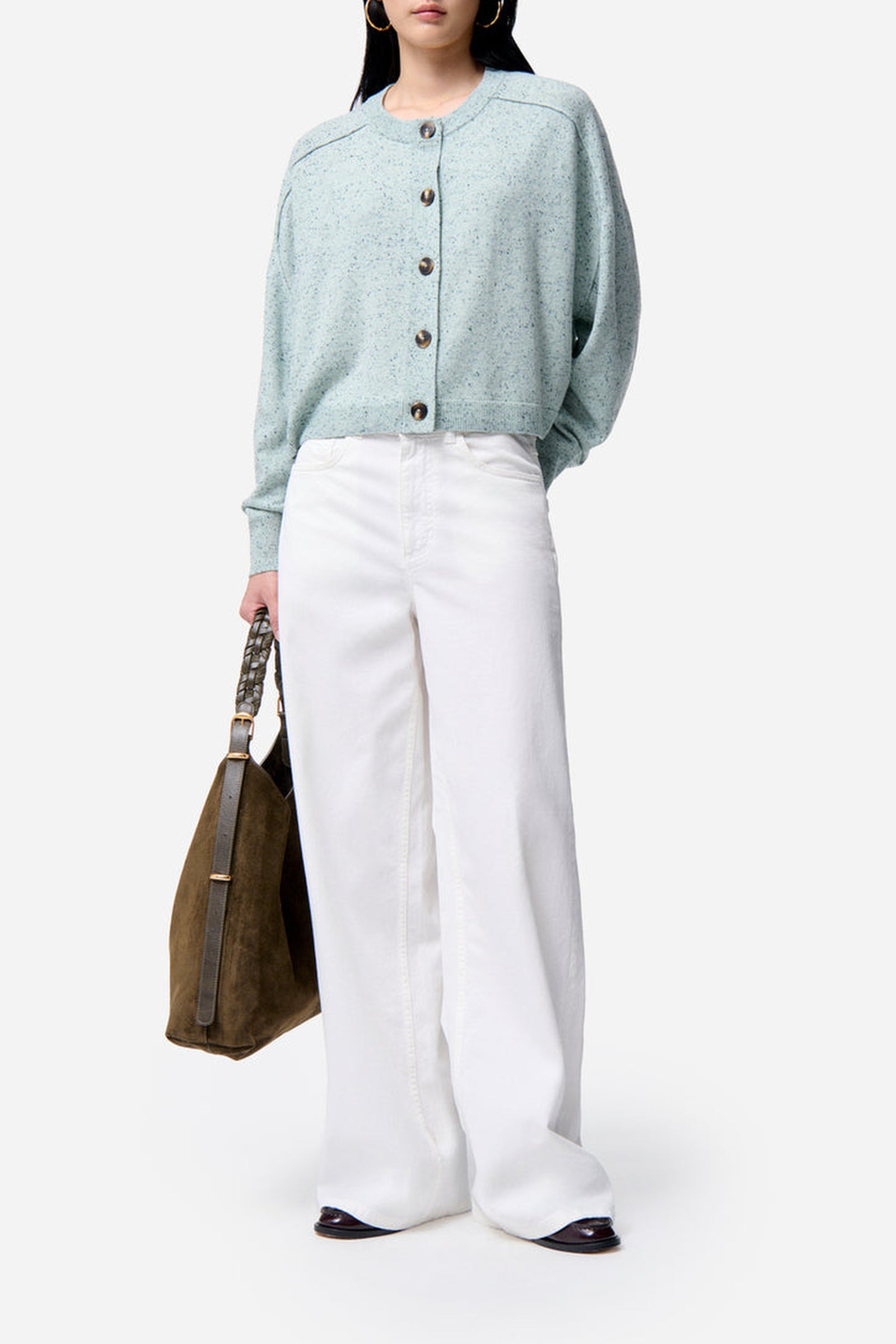 RECO : 110 // Cardigan Douve en laine - Pistache