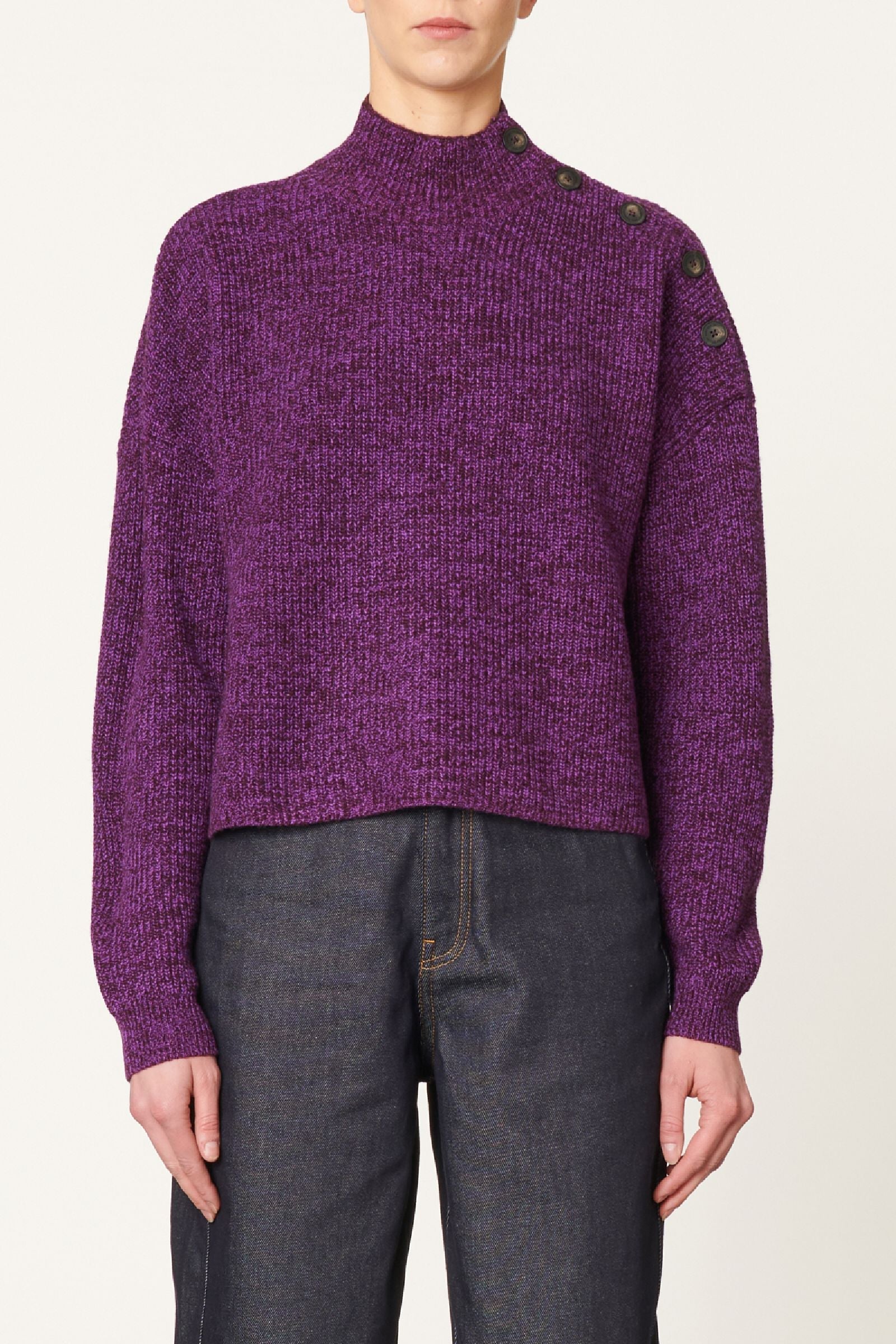 Pull à col montant Benson en laine - Mure