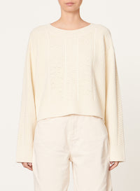 11 QTY NEW // IVOIRE / Pull Doreen - IVOIRE