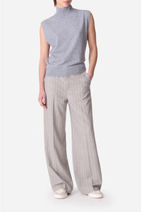 Pull sans manches Erynn en laine - Gris Chiné
