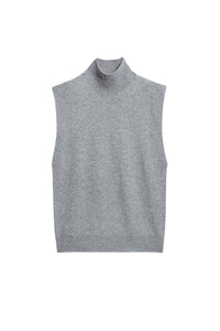 Pull sans manches Erynn en laine - Gris Chiné