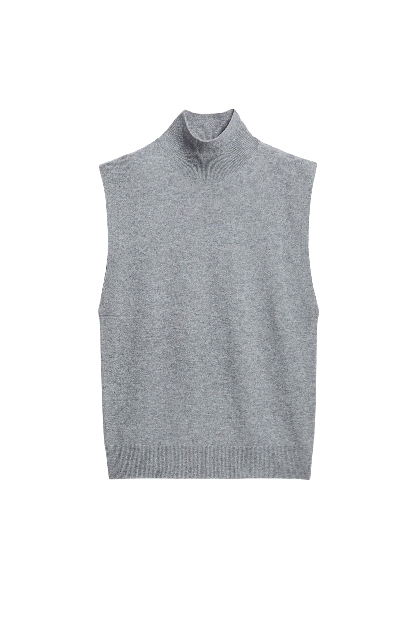 Pull sans manches Erynn en laine - Gris Chiné