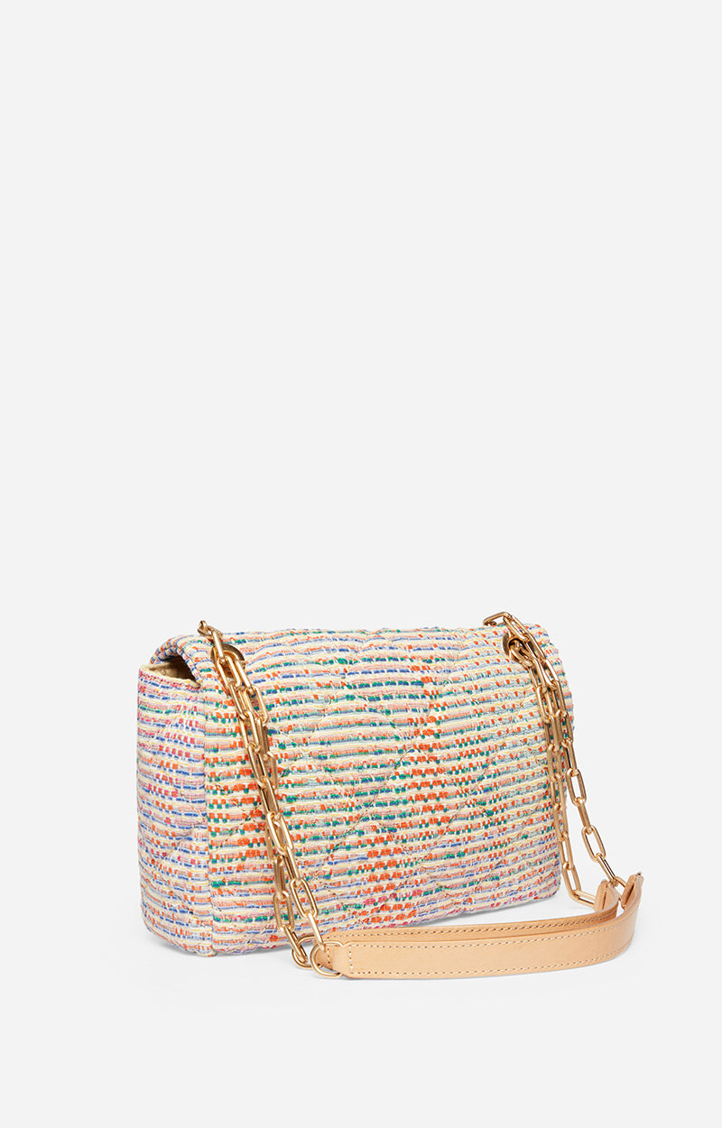2 QTY NEW // MULTICOLORE / Grand Sac Moon en Coton Mélangé - MULTICOLORE