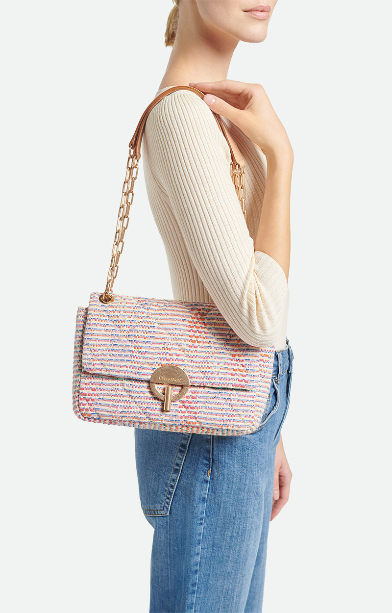 2 QTY NEW // MULTICOLORE / Grand Sac Moon en Coton Mélangé - MULTICOLORE