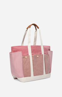 3 QTY NEW // MULTICO/ROSE / Cabas L Multipoches - MULTICO/ROSE