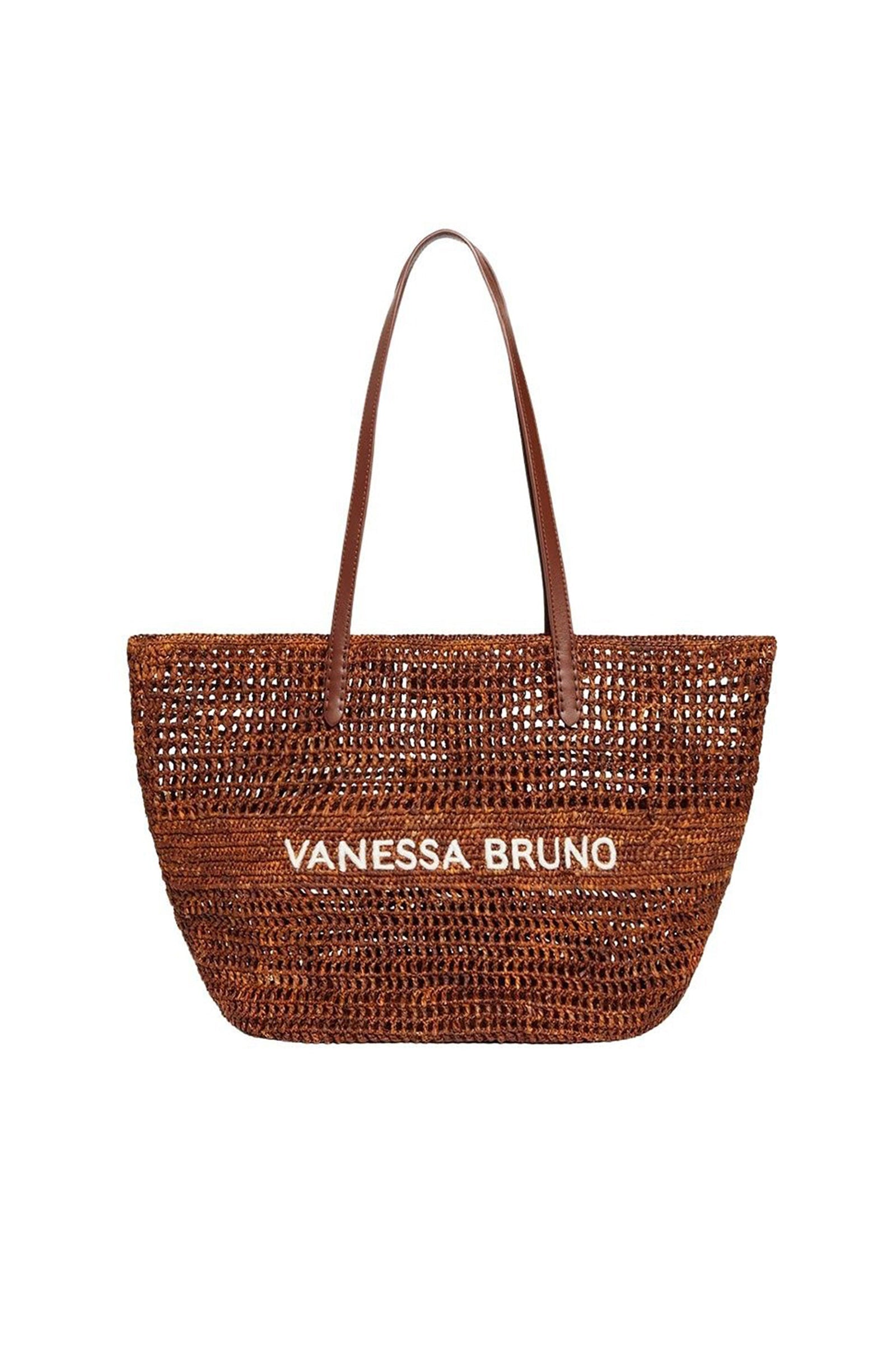 Panier ajouré en raphia - Acajou