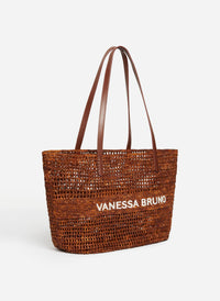 Panier ajouré en raphia - Acajou