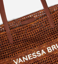 Panier ajouré en raphia - Acajou