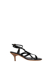 Sandales à talons 45 en cuir - Noir