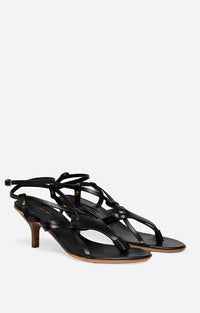 Sandales à talons 45 en cuir - Noir