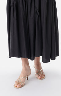 8 QTY NEW // OR CLAIR / Sandales en Cuir - OR CLAIR