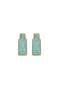 9 QTY RELIQUAT 80 // VERT D'EAU / Boucles d'Oreilles - VERT D'EAU