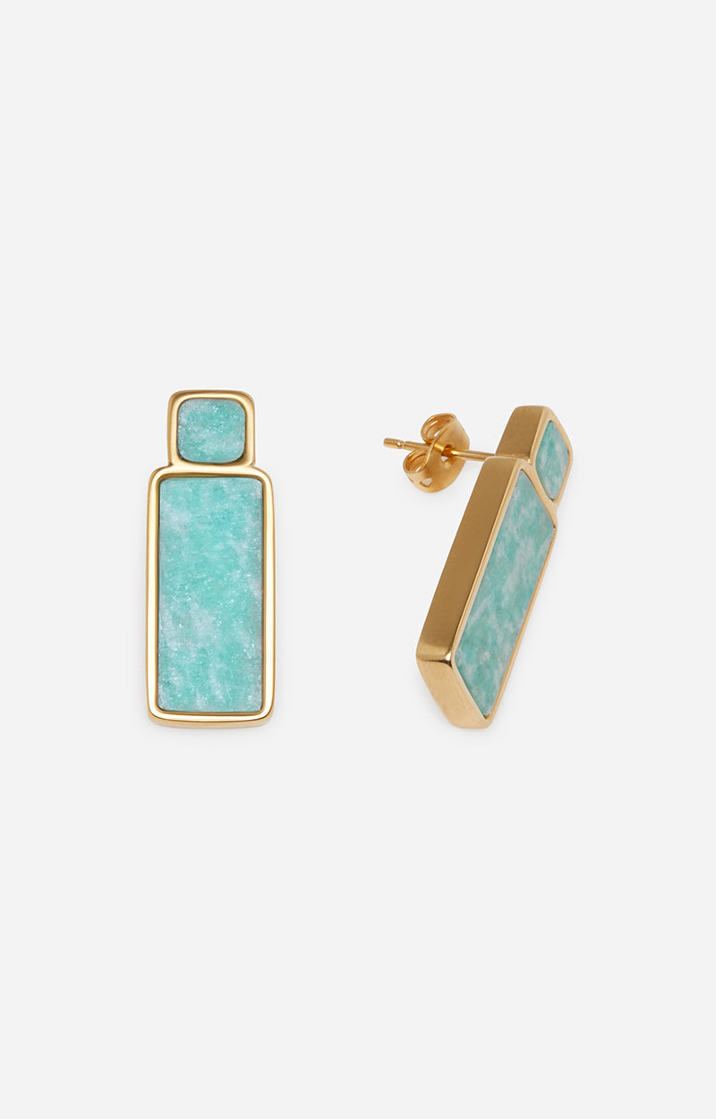 9 QTY RELIQUAT 80 // VERT D'EAU / Boucles d'Oreilles - VERT D'EAU