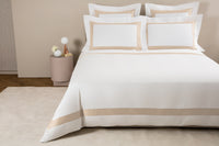 BICOLORE  -DOUBLE KING PARURE HOUSSE DE COUETTE AVEC 2 TAIE D'OREILLER 51X71 ET UN DRAP PLAT