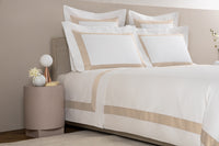 BICOLORE  -DOUBLE KING PARURE HOUSSE DE COUETTE AVEC 2 TAIE D'OREILLER 51X71 ET UN DRAP PLAT