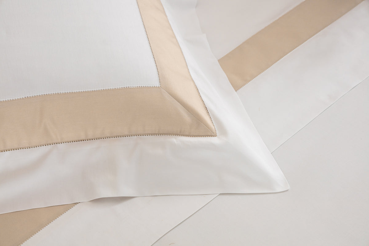 BICOLORE  -DOUBLE KING PARURE HOUSSE DE COUETTE AVEC 2 TAIE D'OREILLER 51X71 ET UN DRAP PLAT