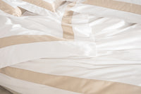 BICOLORE  -DOUBLE KING PARURE HOUSSE DE COUETTE AVEC 2 TAIE D'OREILLER 51X71 ET UN DRAP PLAT