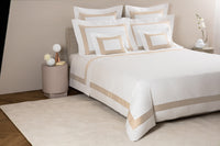 BICOLORE  -DOUBLE KING PARURE HOUSSE DE COUETTE AVEC 2 TAIE D'OREILLER 51X71 ET UN DRAP PLAT