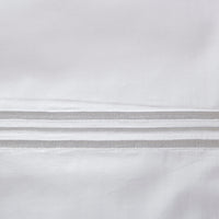 Parure housse de couette 4 pcs Triplo Popeline en coton - White & Grey